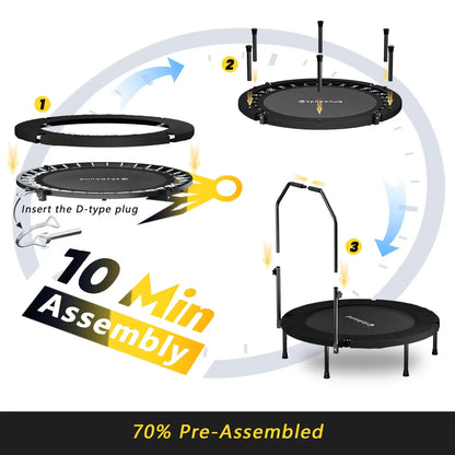 Rebounder Trampoline for Adults - 40" Foldable