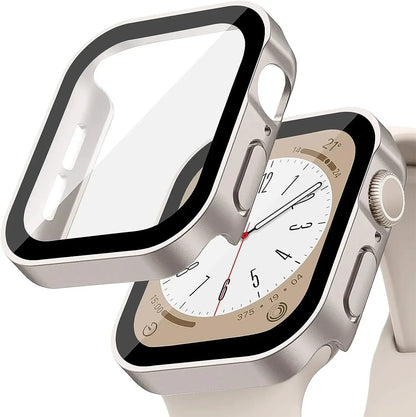 Tempered Glass+Cover For Apple Watch