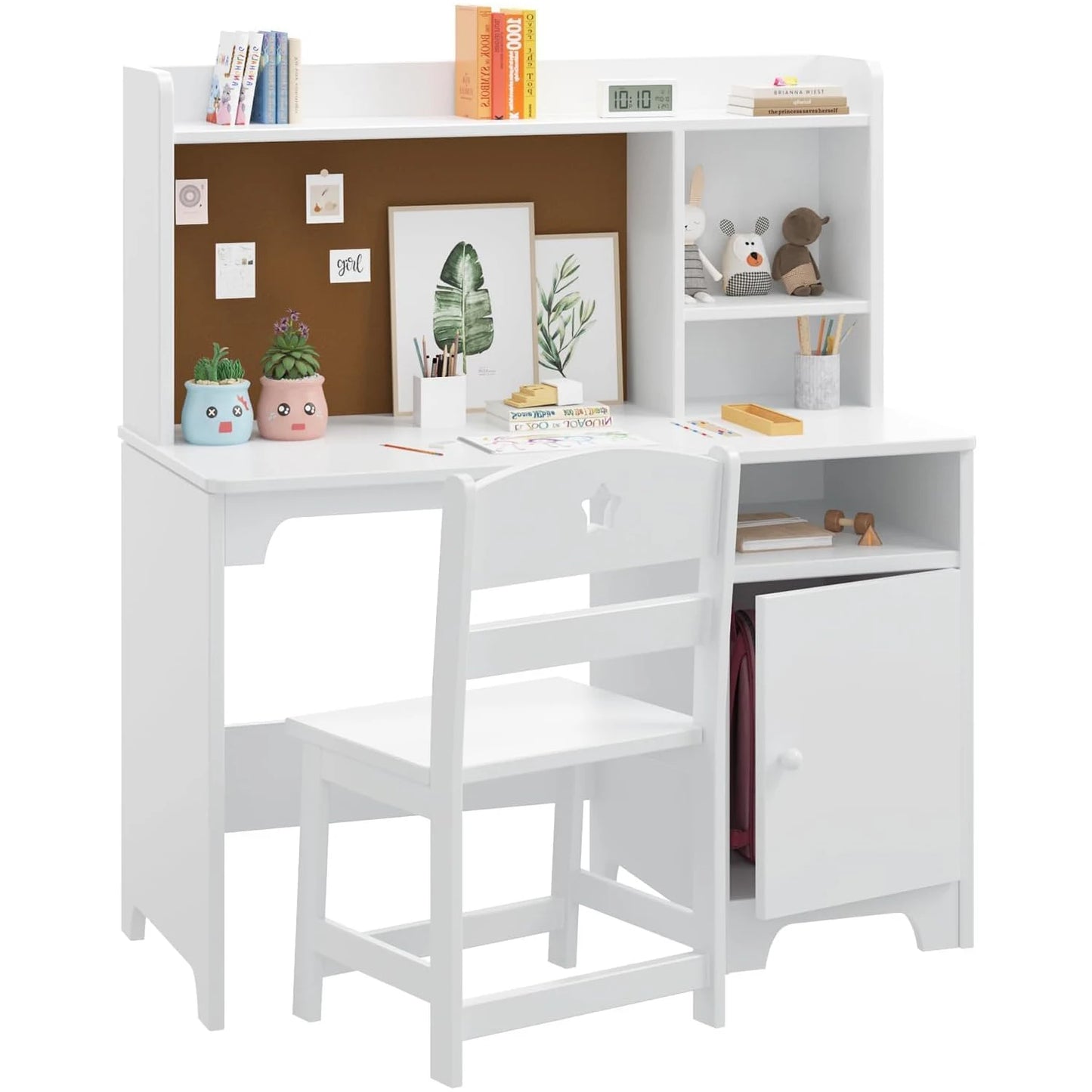 Kids  Wood Study Desk And Chair Set
