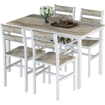 4-person Wood  Dining Table Set