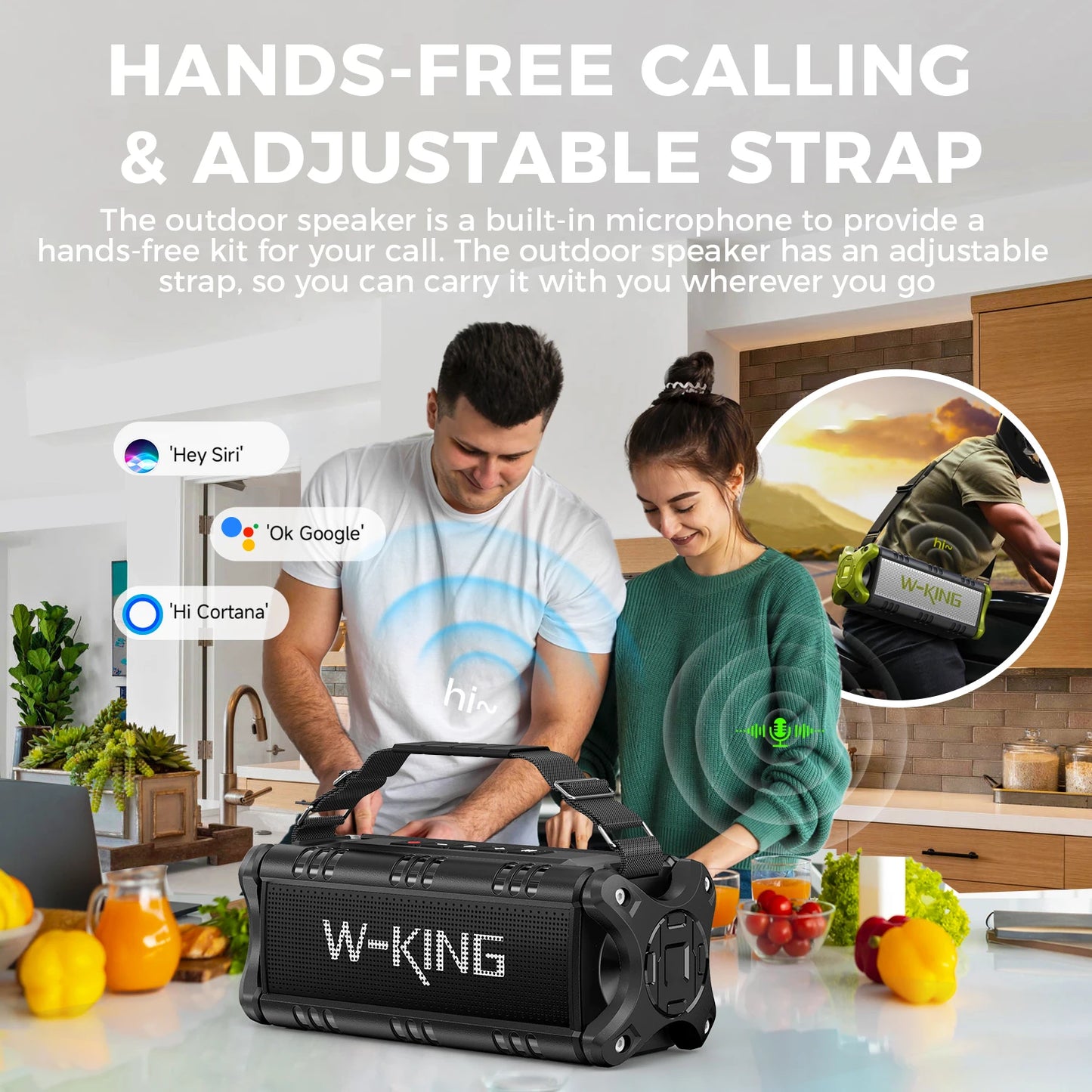 W-KING Bluetooth Speaker, 90W Peak Waterproof