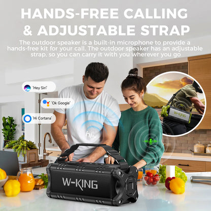 W-KING Bluetooth Speaker, 90W Peak Waterproof