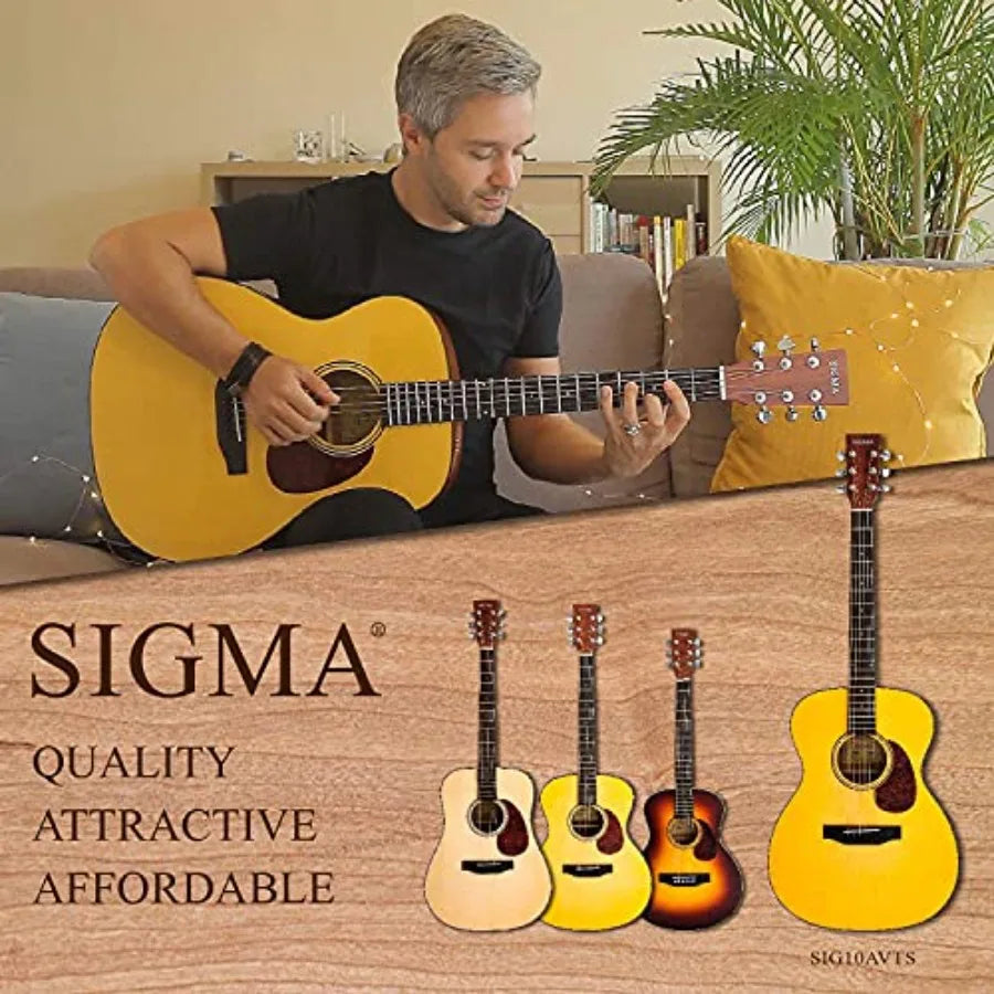 Sigma Acoustic Guitar Solid Spruce Top with Mahogany Back