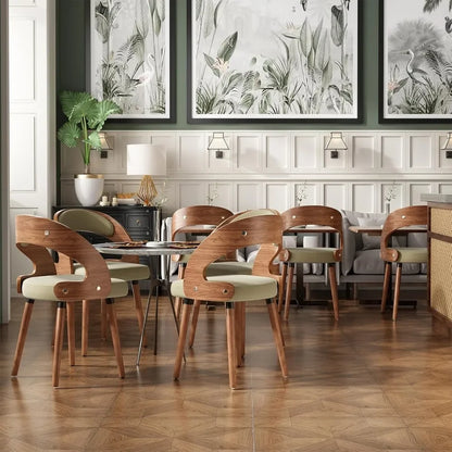 Modern Wood Dining Chairs Set of 4