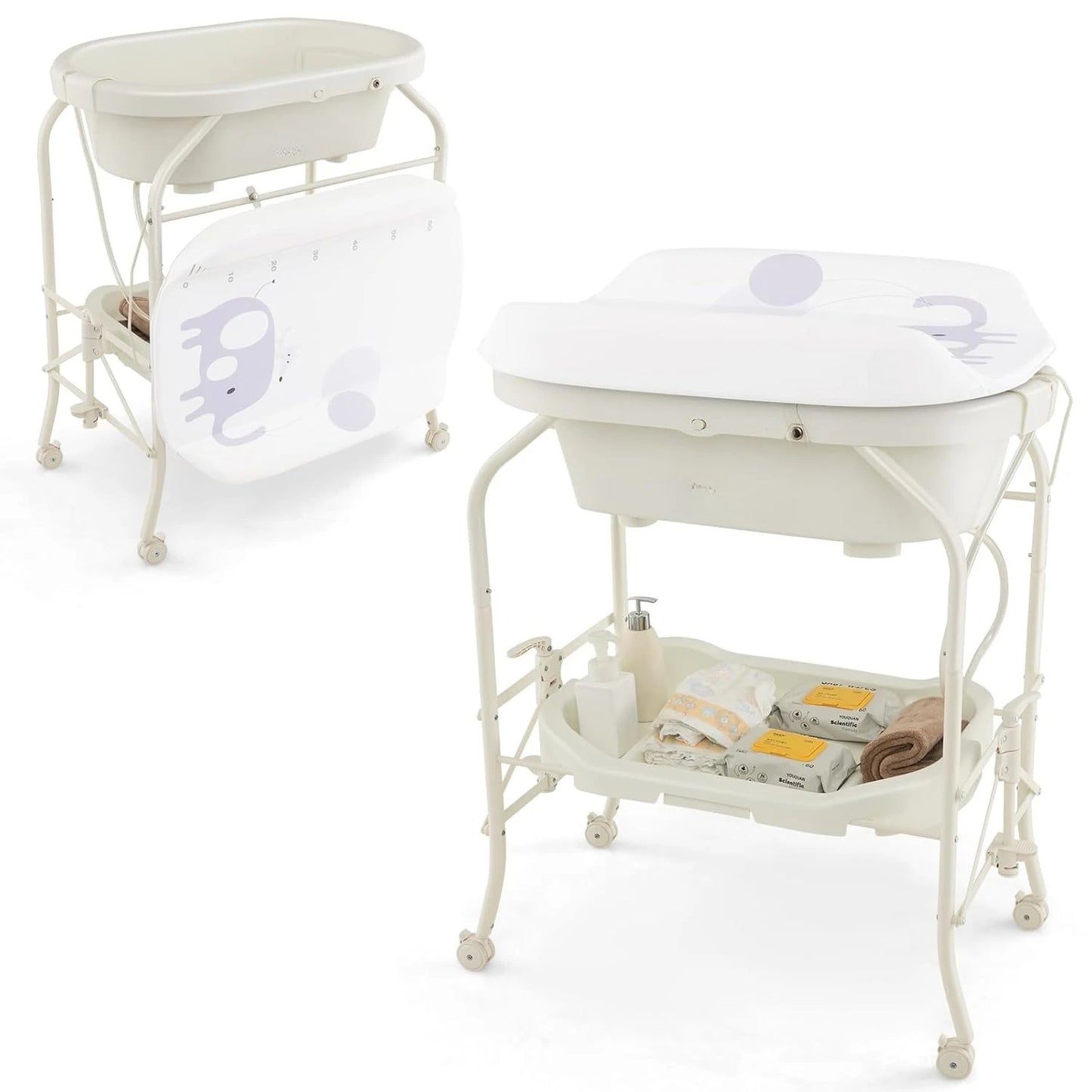 2 in 1 Changing Table with Bath Tub Unit