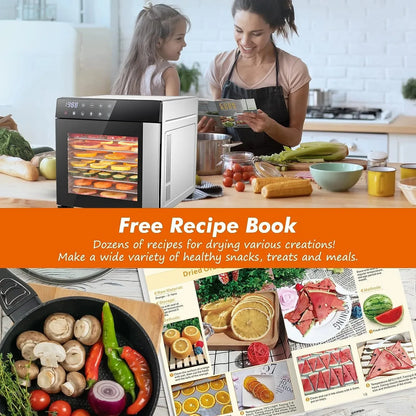 8-Tray Stainless Steel 600W Food Dehydrator