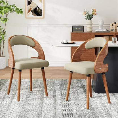 Modern Wood Dining Chairs Set of 4