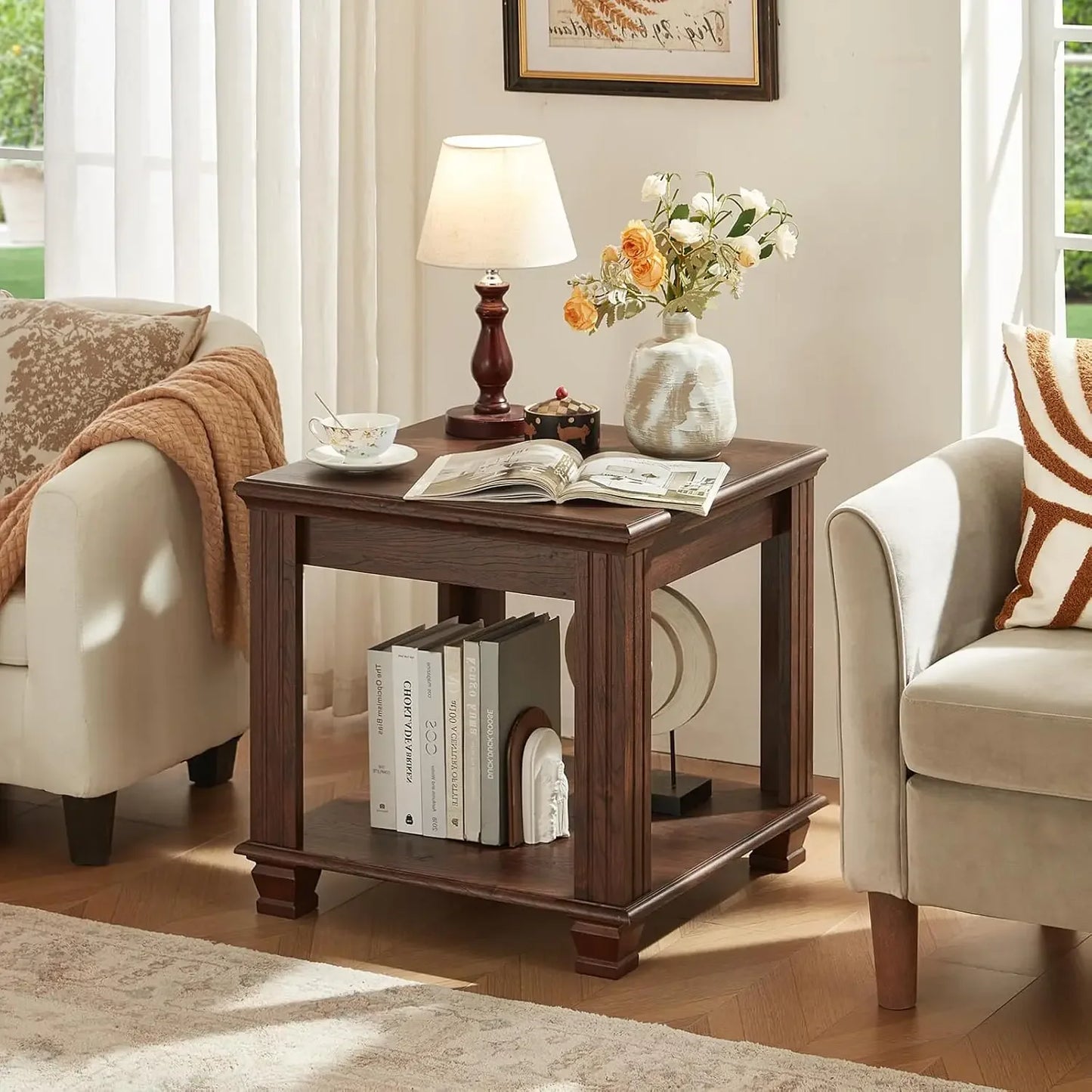 Farmhouse End Table Set of 2