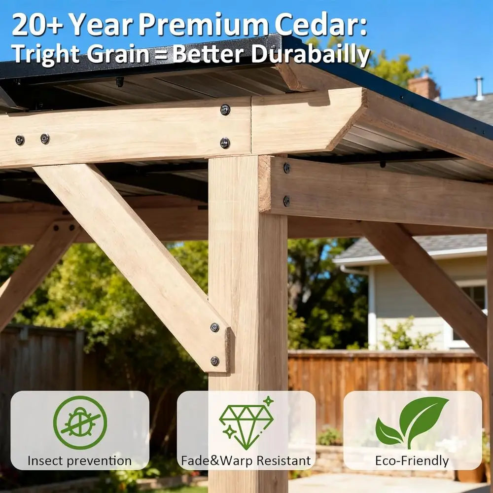 10' x 12' Cedar Patio Pavilion
