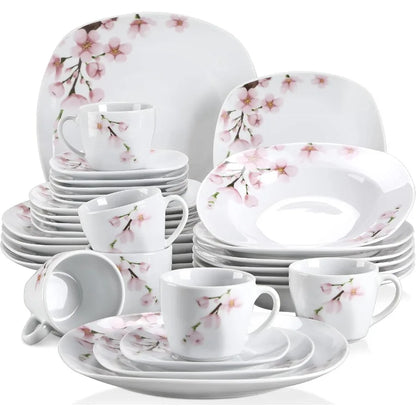 Annie Porcelain Dinnerware for 6