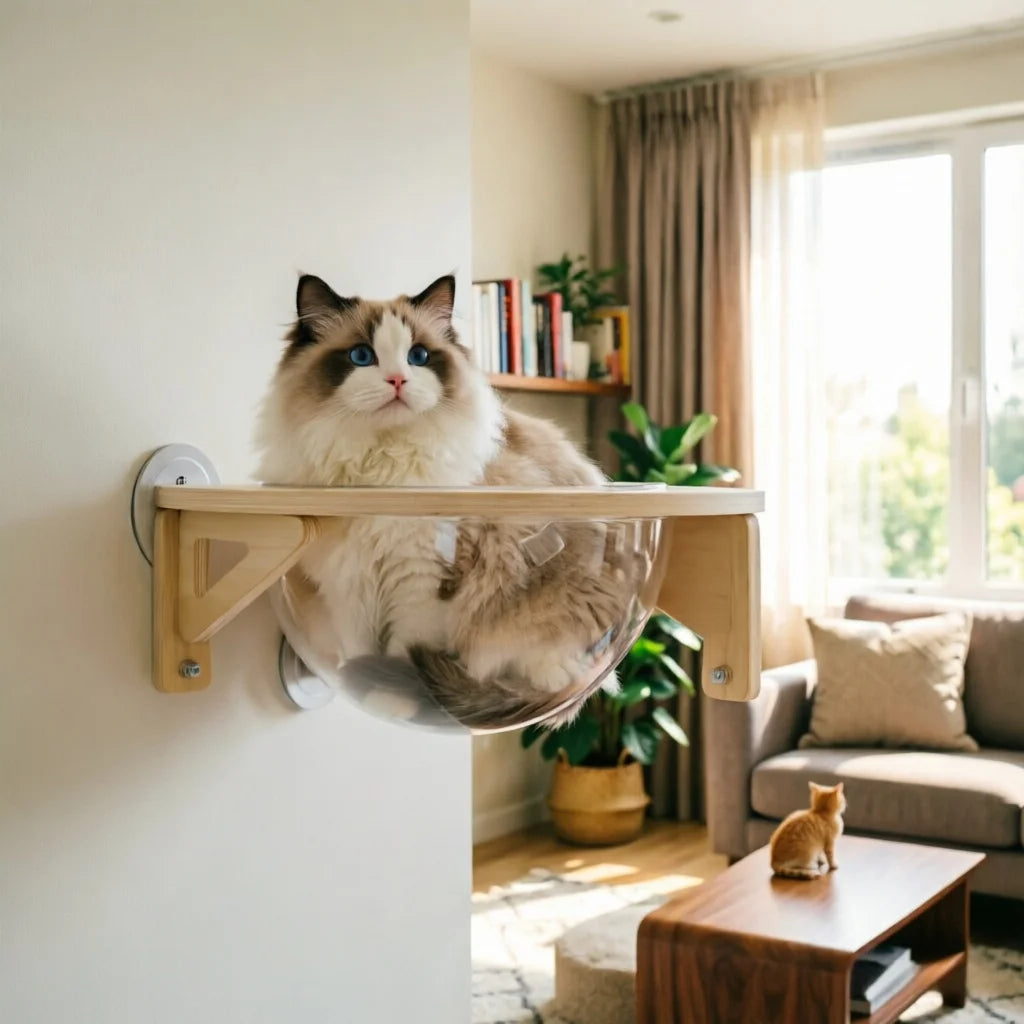 Clear Cat House Wall-Mounted