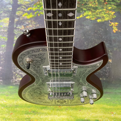 Zemaitis Casimere Metal Satin Guitar Aluminum Plate Rosewood Fingerboard Chrome Hardware
