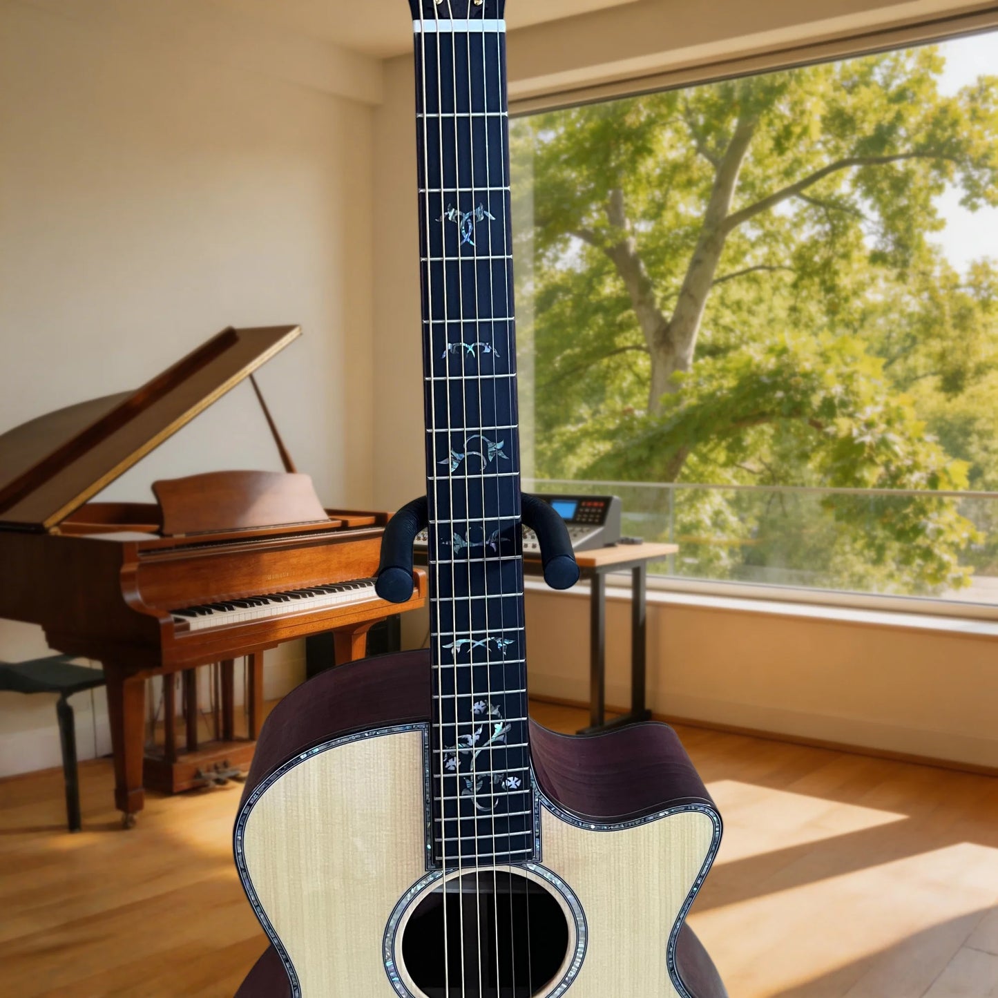 Acoustic Guitar 914 Model41Inch Angular Spruce Solid  Ebony Fingerboard Natural Wood Color Scale Length 648mm Small-Waist Body
