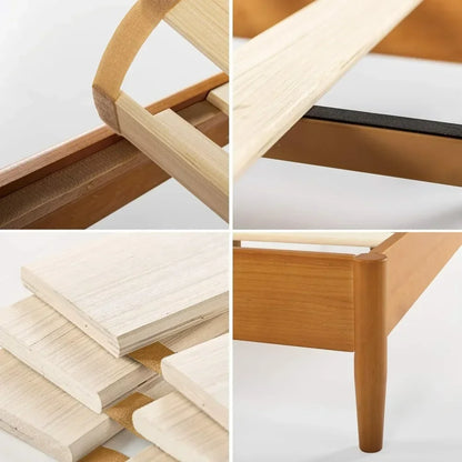 Salesmid-Century Style Wooden Platform Bed