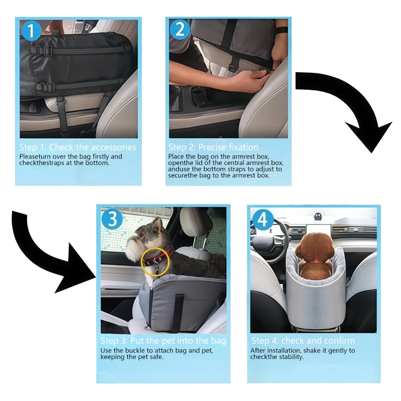 Car Center Console Dog Cat Carrier