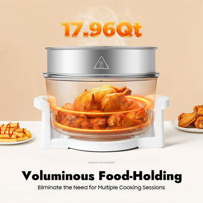 17.96Qt Visual Air Fryer 1200-1400W