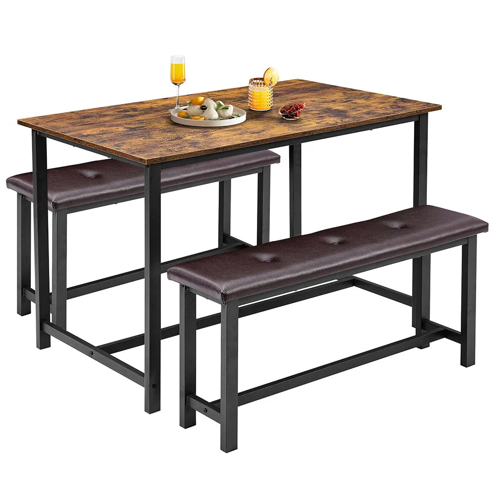 Brown Dining Table Set for 4