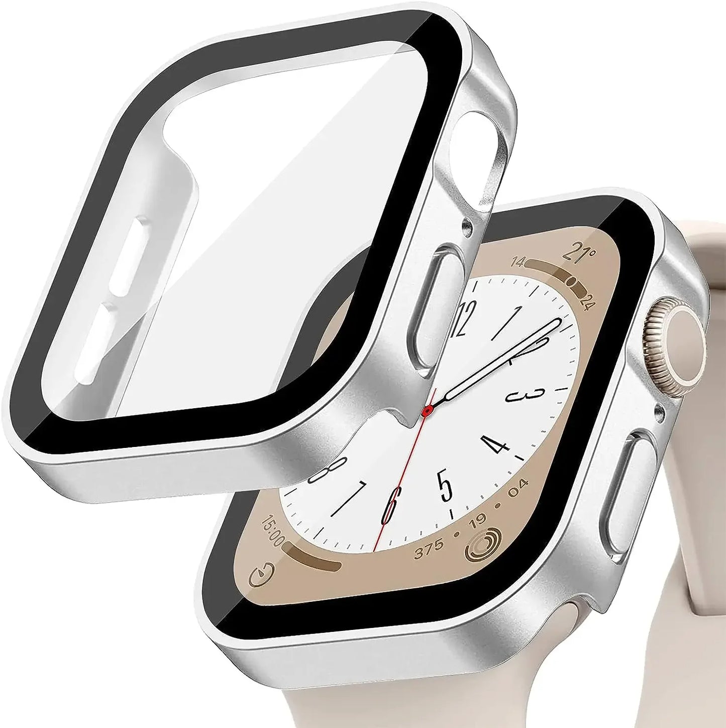 Tempered Glass+Cover For Apple Watch