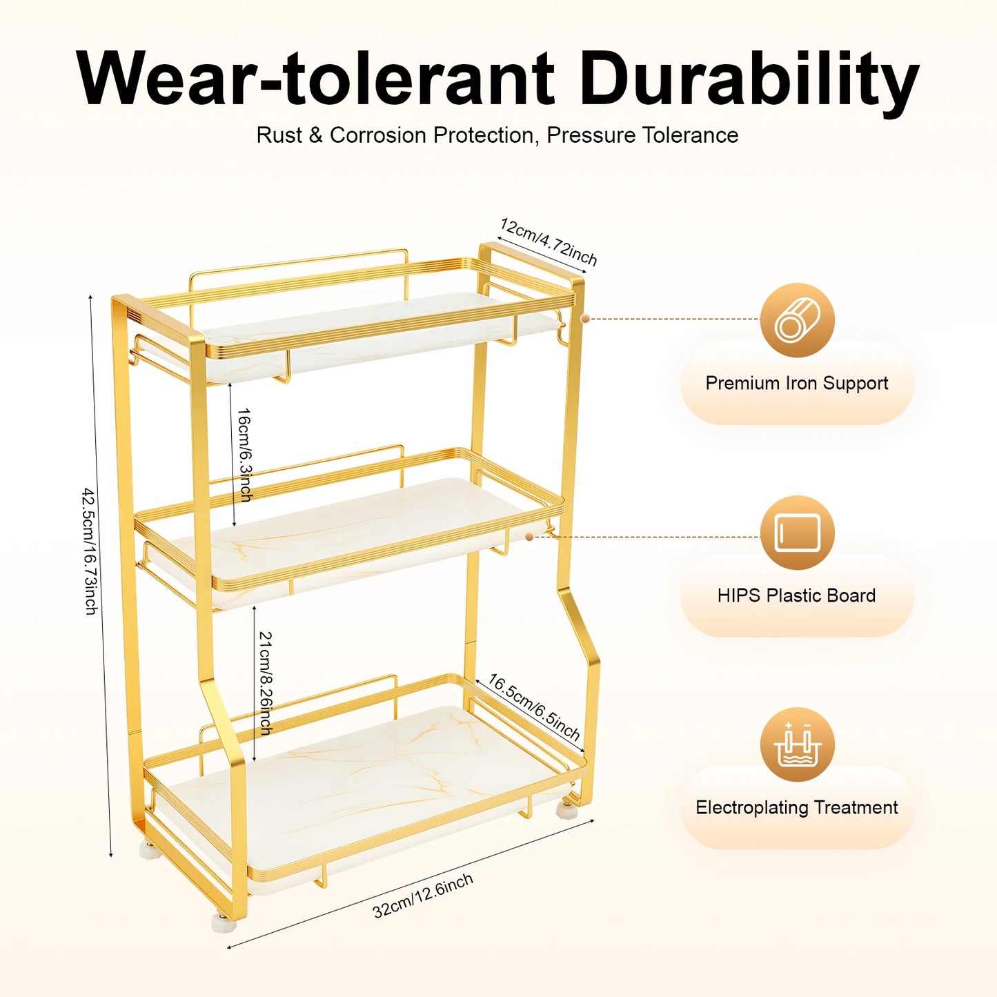 3-Tier Bathroom Countertop Organizer
