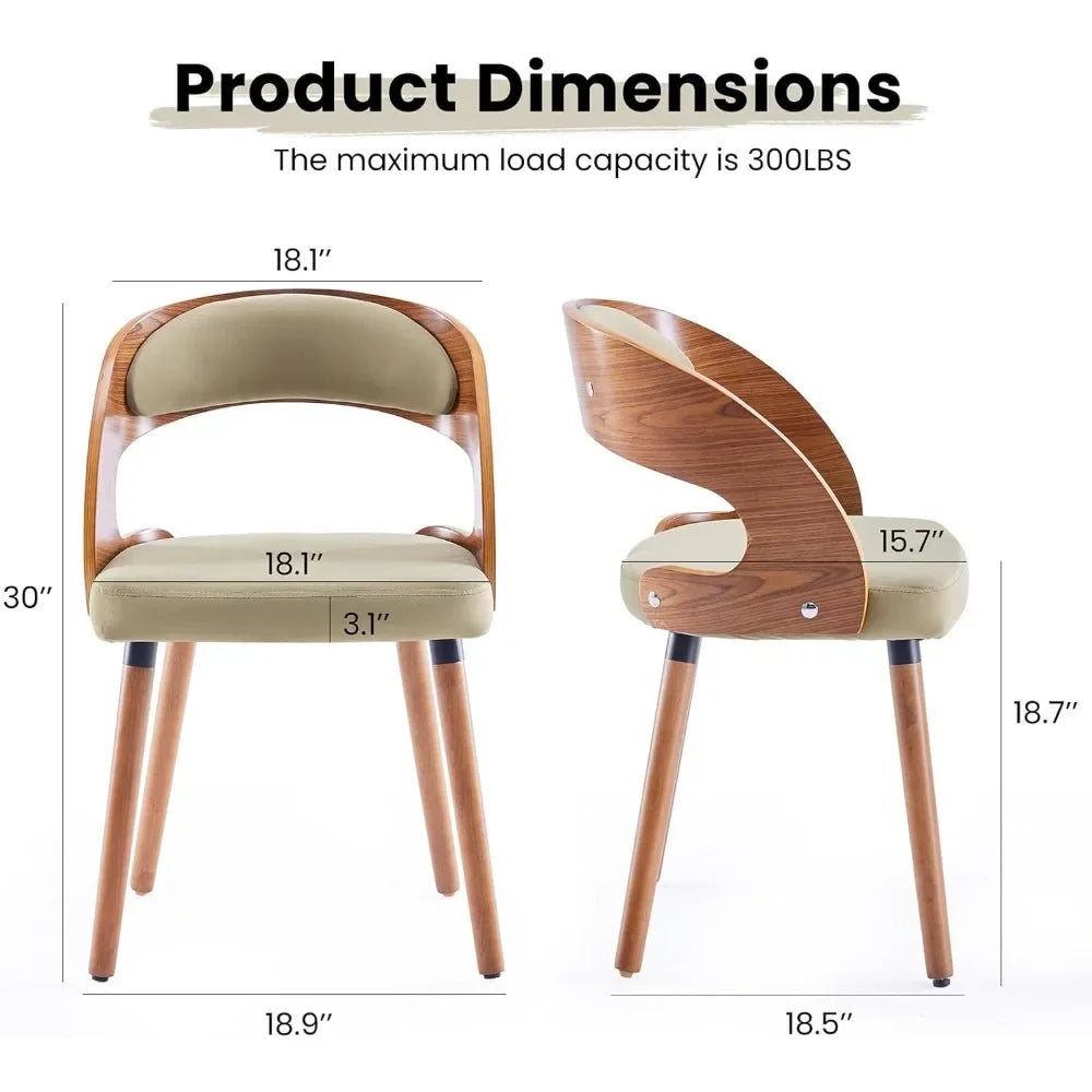 Modern Wood Dining Chairs Set of 4