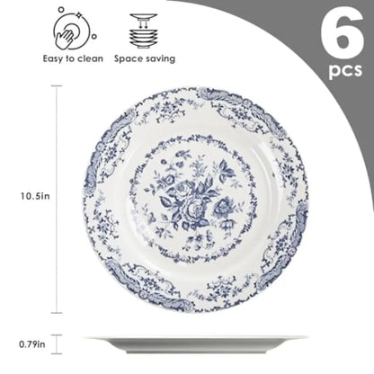 Dinner Plates Ceramic Set of 6 Kitchen Plates
