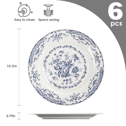 Dinner Plates Ceramic Set of 6 Kitchen Plates