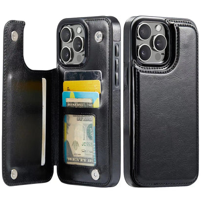 Leather Wallet Card Holder Case  iPhone  Pro Max