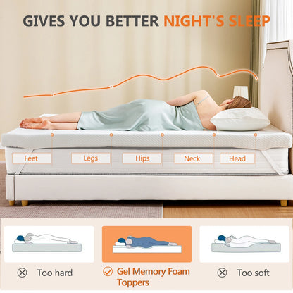 2 Inch With Cloth Cover Memory Foam Topper