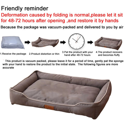 Four Season Square Dog Bed for Large Dog