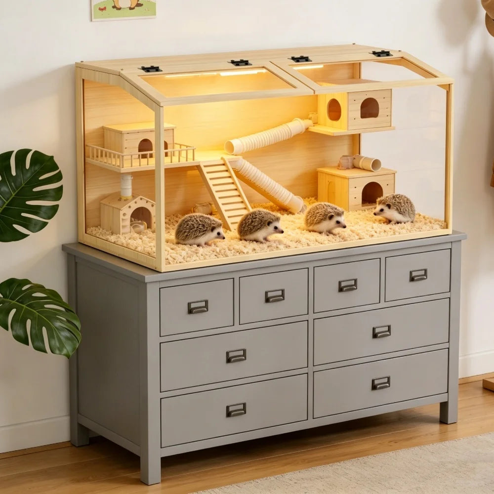 Large Wooden Hamster Small Animal Habitat