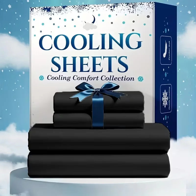 4pcs/6pcs Bamboo Cooling Queen Size Sheet Set