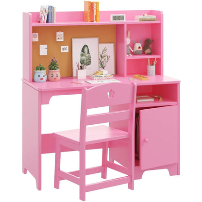 Kids  Wood Study Desk And Chair Set