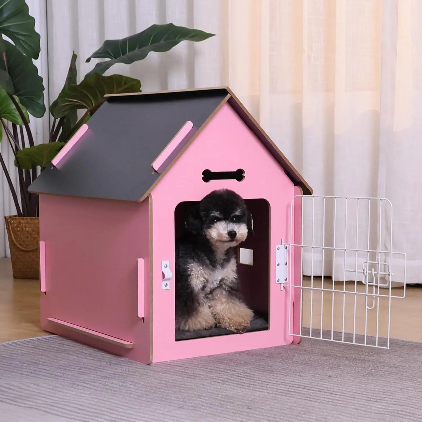 Cozy Wooden Indoor Pet Hous