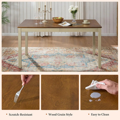 7-Piece Farmhouse Dining Table Set