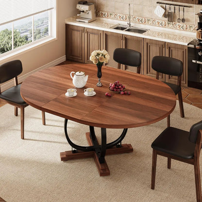 59'' Extendable Round Dining Table