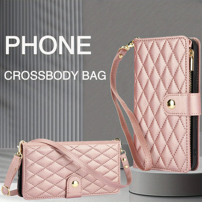 Crossbody PU Leather Wallet Flip Case For iPhone