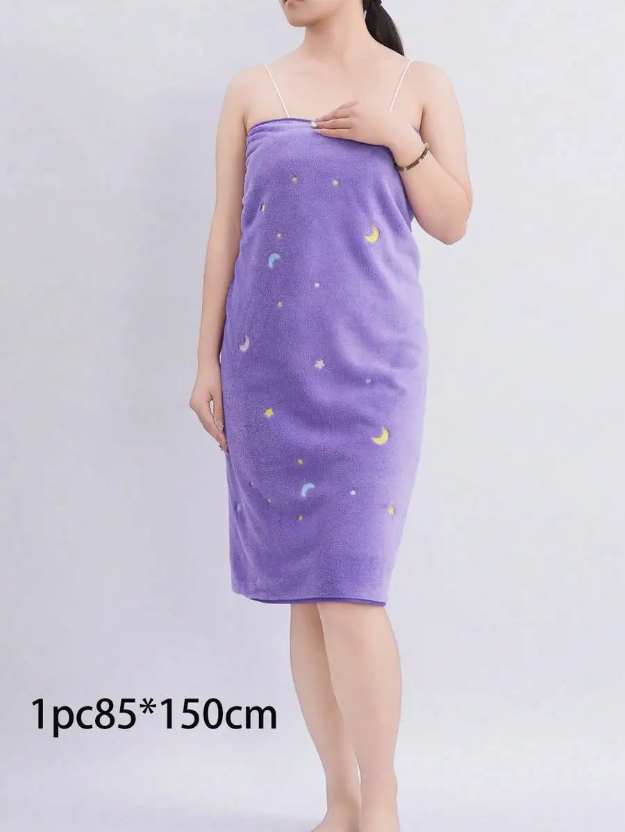 Purple Coral Fleece Towel Set