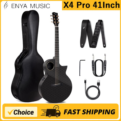 Enya Acoustic Electric Guitar Carbon Fiber X3 Pro Travel Guitar AcousticPlus 41” Full-Sized Guitar Chinese version