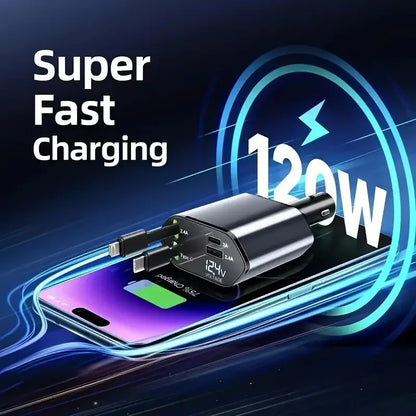 120W Car Charger Cigarette Lighter Adapter