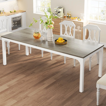Rustic Wood Dining Table for 6-8 People