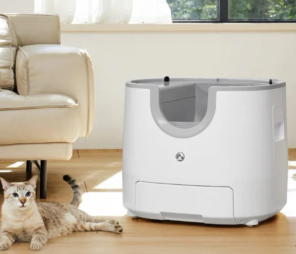 Automatic Smart Cat Litter Box, Self-Cleaning Tray