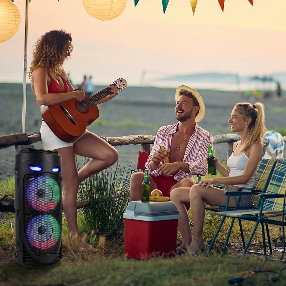 BT Speaker Portable Speaker Double Subwoofer