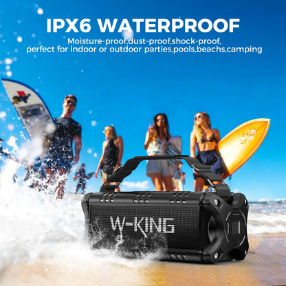 W-KING Bluetooth Speaker, 90W Peak Waterproof