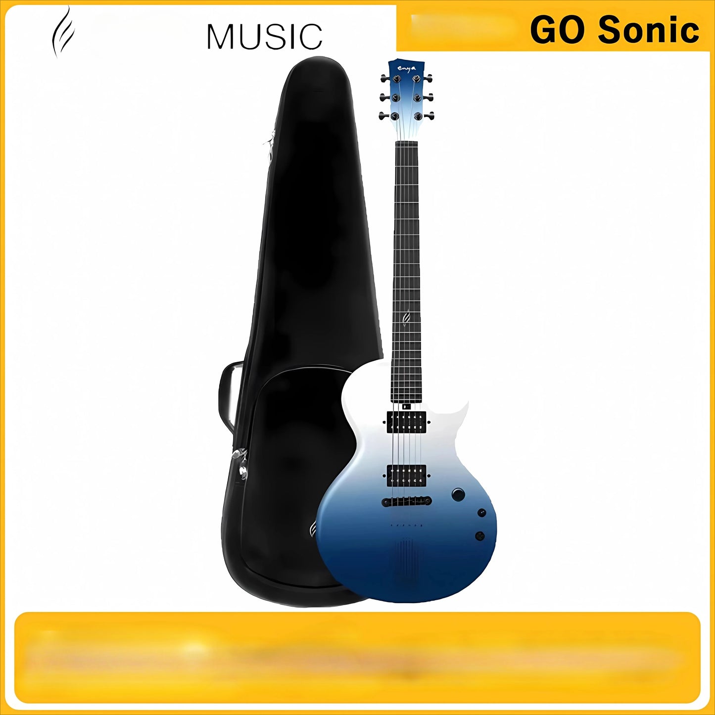 Nova Go Sonic Carbon Fiber  Guitar with Bag for Beginner Adults