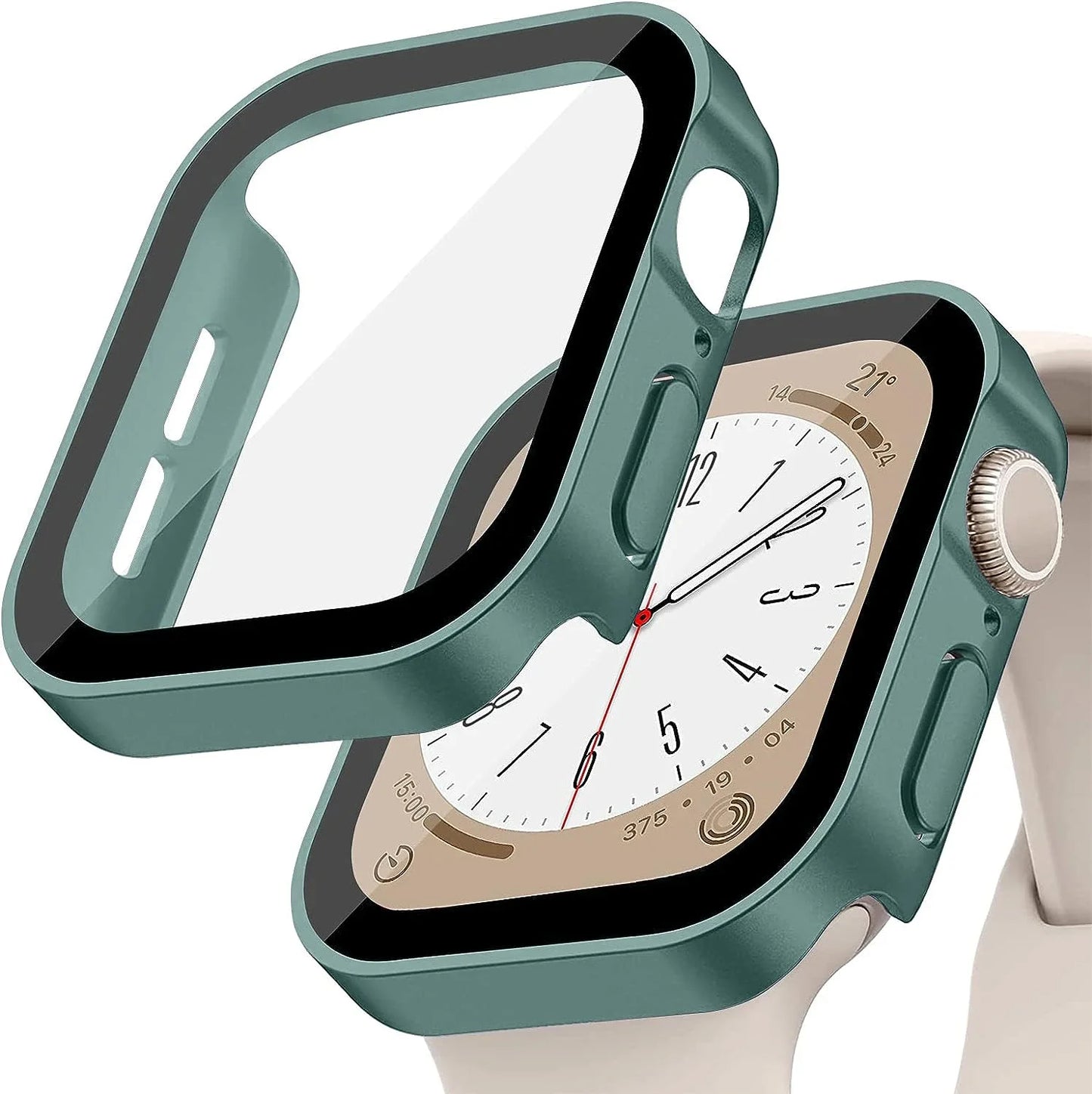Tempered Glass+Cover For Apple Watch