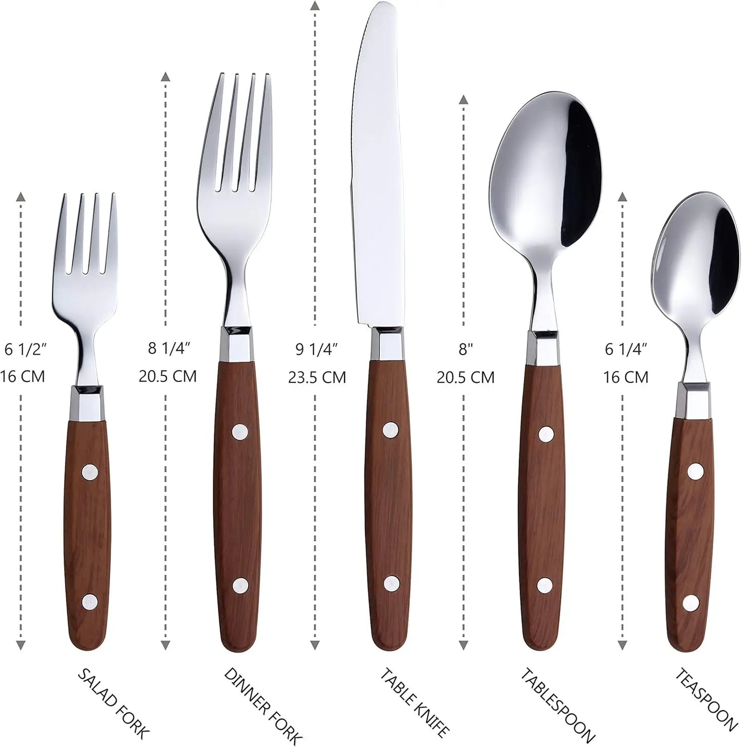Retro Stainless Steel Flatware Set, 20-Piece