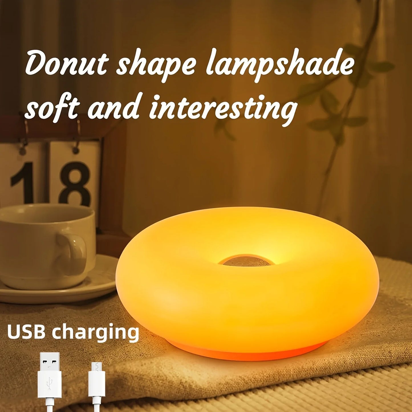 Sweet Donut Touch Bedside Night Light