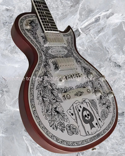 Metal front electric guitar, 22 Trauts, Deluxe, Zemaitis Casimere, professional guitar 6strings guitarra #1425369