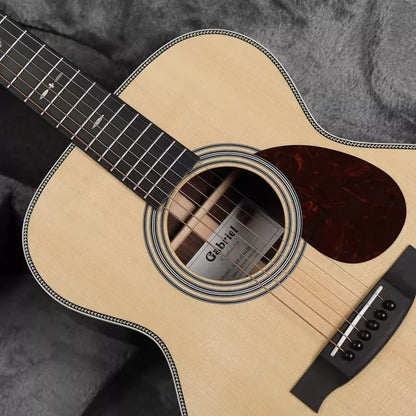 Gabriel 40-inch OM-type All-solid Wood Guitar CSR-OM28 Handmade Acoustic-electric Folk Guitar