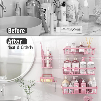 5-Pack Pink Shower Caddy Organizer